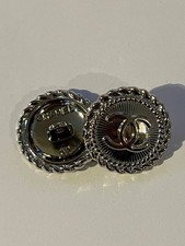 Bouton Chanel Vintage Argente