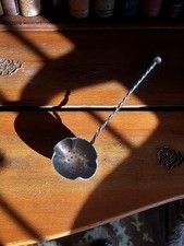 Antique Silver Metal Small Ladle - Vintage Retro Kitchen Utensil