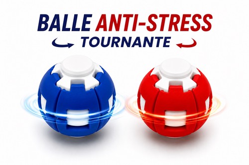 Balle anti stress tournante - balle,