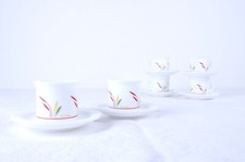 Coffee Mugs Service 70s Design Beer Vintage Cups for 6 People Arcopal