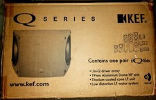 Kef iQ8ds New in open box, DiPole Rear Surround Speakers Black 4 way, 2 Spkr