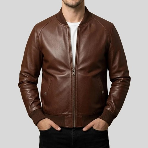 Blouson bombardier cuir - bombardier, en