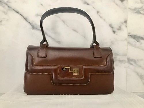 Sac main cuir - sac, marron