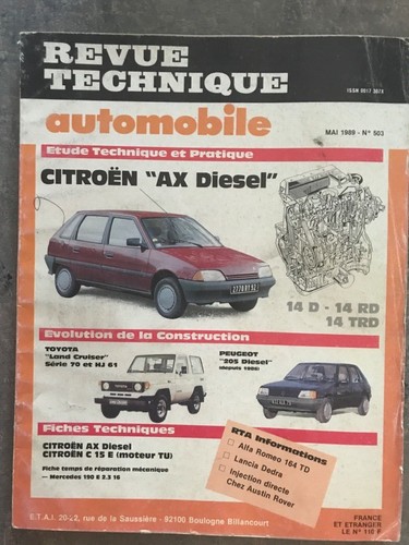 Revue technique rta - revue, citroen