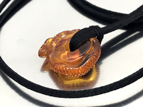 Pendentif ambre cadeau serpent - ambre,