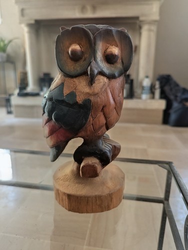Statue hibou fait main