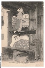 CAR-ADMP4-0218-22 - CUSTOMS - BRETON CUSTOMS AND COSTUMES - A double bed