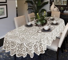 Grande nappe de table ovale ou