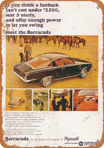 Metal sign 1964 plymouth - 1964,