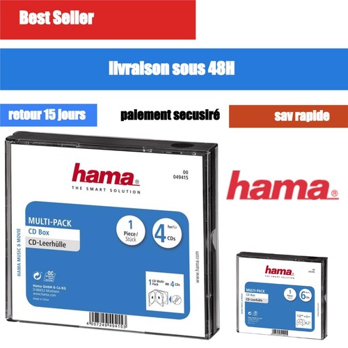 Boîtier rangement hama 4 - cd,