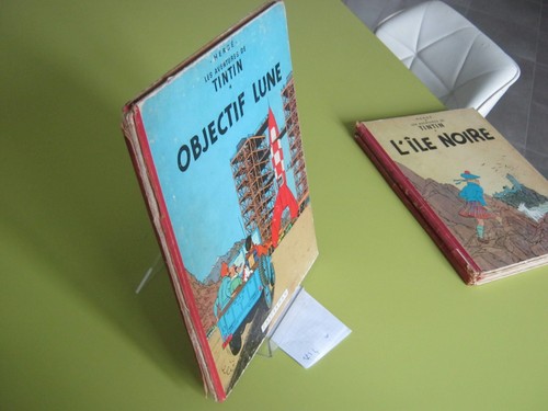 Tintin objectif lune dos toile - objectif,