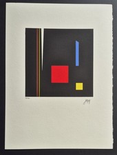Juan MELÉ MELE Signed Numbered Abstraction Silver Screen Print