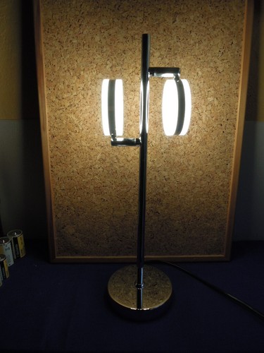 Lampe table chromée double - lampe,