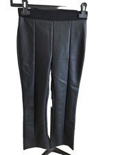 Très Beau Pantalon Legging Évasé Cuir Vegan Wolford 36 Jamais Porté 