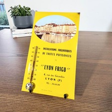 Vintage Lyon Yellow Fridge Advertising Thermometer 1960s