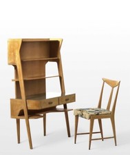 Bureau étagère en bois et