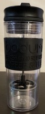 Bodum Travel Press Double Walled Acrylic Coffee Tea Maker 15 oz Portable Black