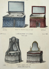 Toilet tables lithography midart guilmard furniture 19°