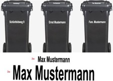 6 x autocollants poubelles