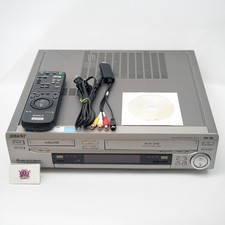 SONY WV-H6 VHS Hi8 Video Cassette Deck Player Combo Silver Testé Japon Rare