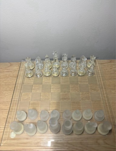 Jeu échecs verre glass - d'échecs, en