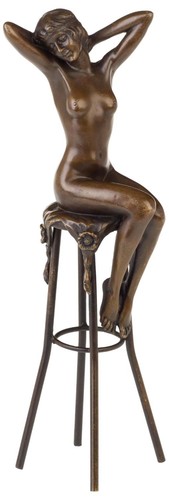 Statuette bronze femme nu - femme,