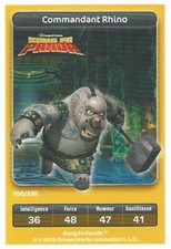 CARTE CARREFOUR DREAMWORKS n°105/216 - COMMANDANT RHINO - 