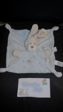 245/ doudou plat lapin bleu