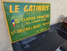 Old advertising enamel plaque Le Gatinais CLAPIER FRANCAIS?⚪️? Pub 