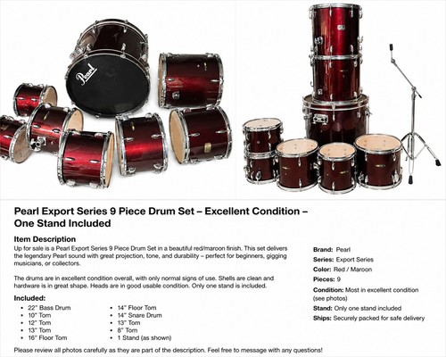 Pearl export series - export, 9-piece
