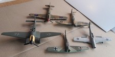 X5 Vintage Dinky Diecast WWII Airplane Collection: Spitfire/Hurricane/Junkers...