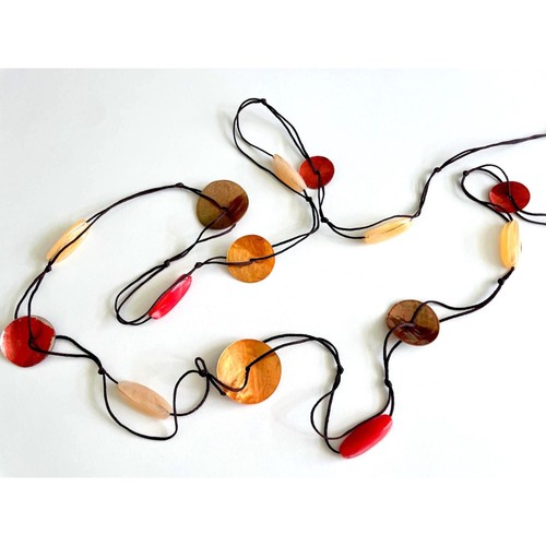Collier perles coquillages - collier, de