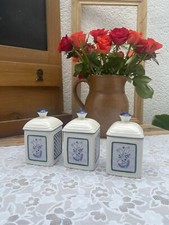 Vintage Villeroy & Boch "Switch 3 Charm" 3 Small Earthenware Spice Jars