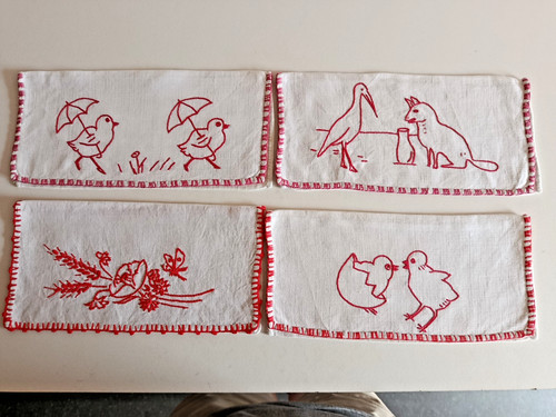 Linge ancien porte serviette