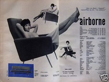 ADVERTISEMENT 1959 AIRBORNE NOSAG SPRING EQUIPPED SOFA BEDS - ADVERTISING 