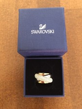 Bague Swarovski Multiples anneaux Strass Taille 52 - Ring or et argent