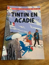 CARTE POSTALE 15X10 TINTIN EN ACADIE HOMMAGE A HERGE PARODIQUE PASTICHE