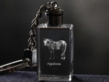 Appaloosa, Cheval Cristal Trousseau de Clés, Crystal Animals