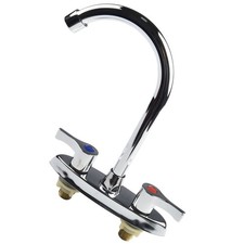 Robinet de cuisine à poignée double trou polyvalent pour éviers et bassins de