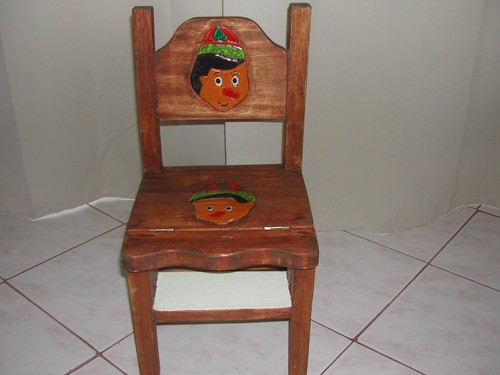 Chaise escabeau pinocchio - chaise, "