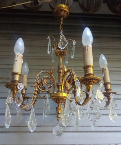 Ancien lustre bronze - en,
