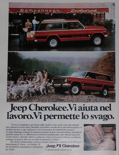 Advert pubblicità 1980 jeep - pubblicità,