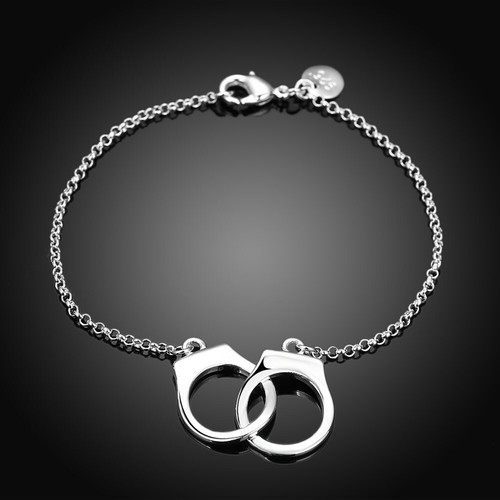 Bracelet argent menottes - bracelet,