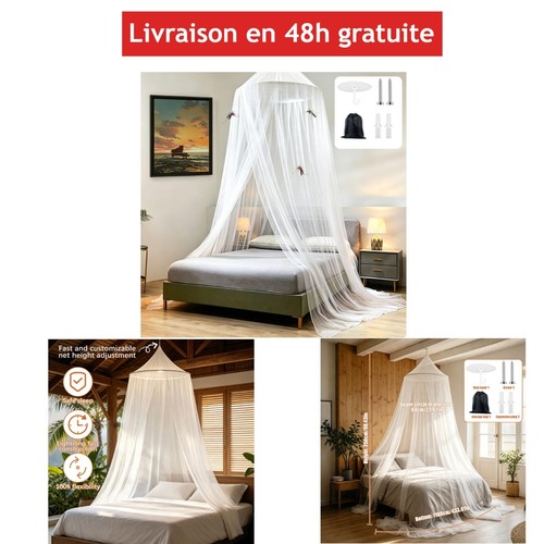 Moustiquaire lit blanche - lit,