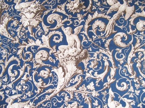 Coupon tissu cherubin vase - tissu,