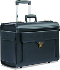 Bugatti affaires/business mallettes sur roulettes case on wheels black vegan lea
