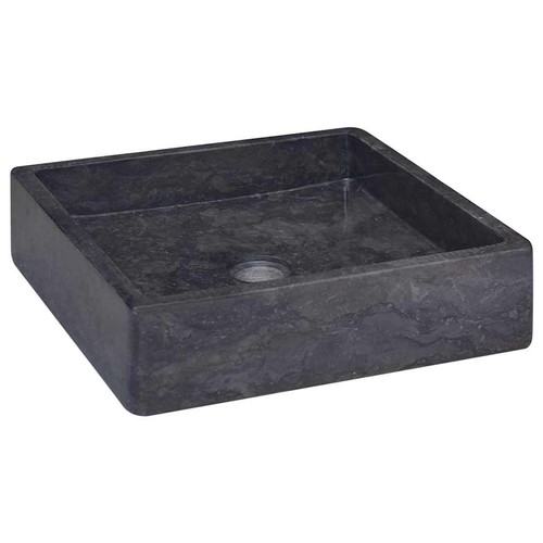 Lavabo noir 40x40x10 marbre - lavabo,