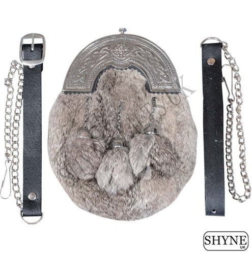 Sporran fourrure lapin - fourrure,