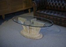 Table basse ovale vintage