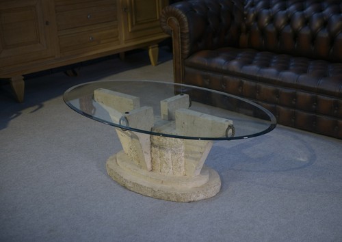 Table basse ovale - , vintage
